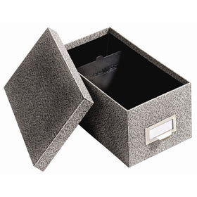 Globe-Weis/Pendaflex Fiberboard Index Card Storage Box, 4 x 6 Inches, Black Agate (94 BLA)