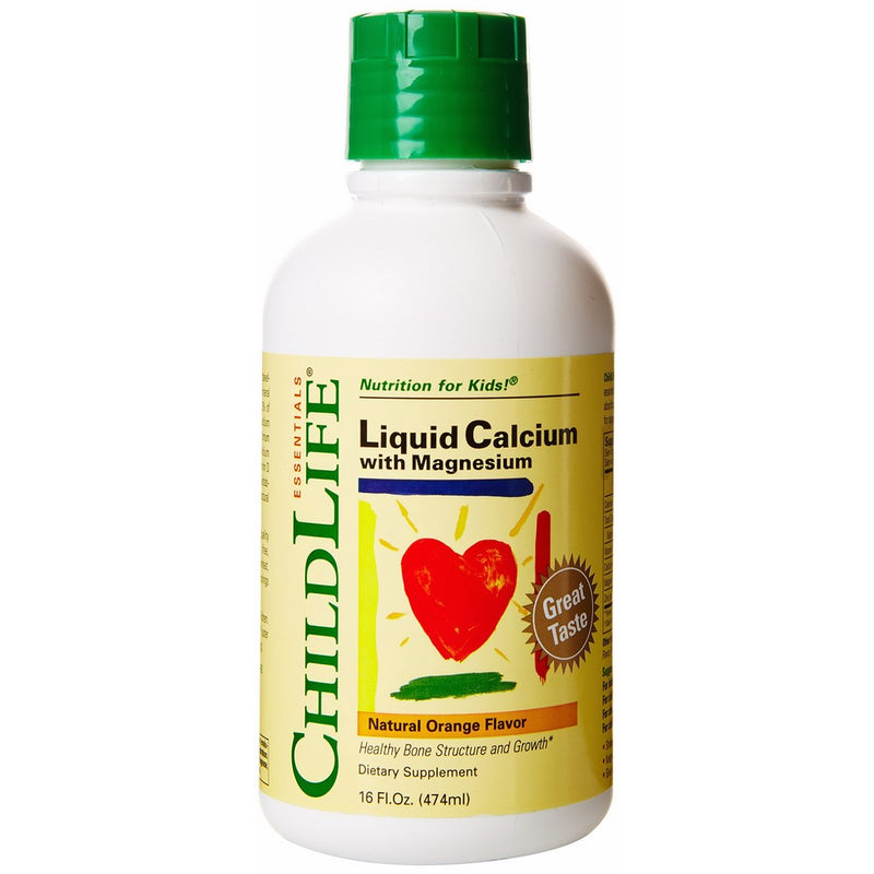 Child Life Liquid Calcium/Magnesium,Natural Orange Flavor Plastic Bottle, 16-Fl. Oz.