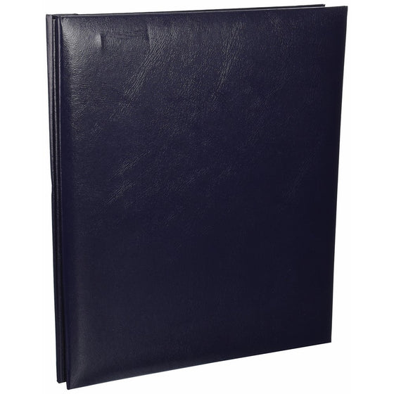 Pioneer 8-1/2 Inch by 11 Inch Leatherette Postbound Album, Navy Blue