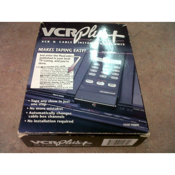 VCR PLUS, INSTANT PROGRAMMER BY GEMSTAR