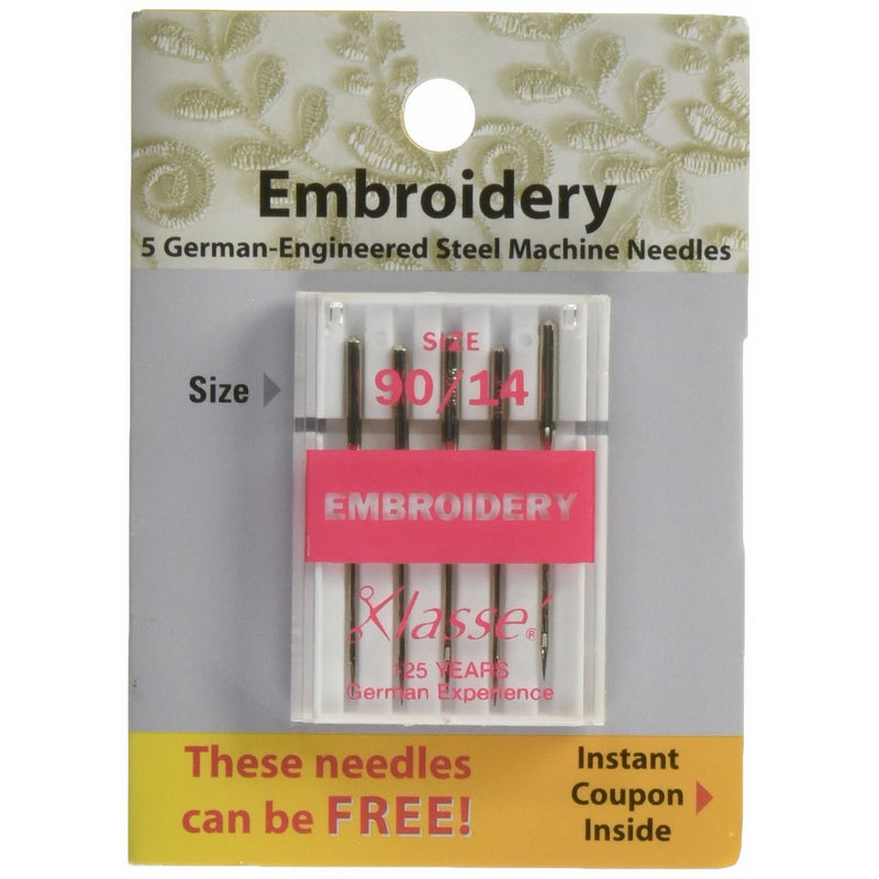 Tacony Corporation Klasse Embroidery Machine Needles-90/14 5/Pkg