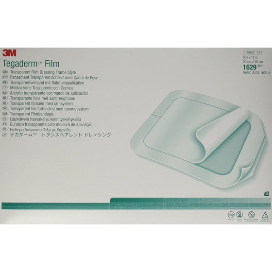 3M Tegaderm Transparent Film Dressing - 8" x 12" - - Box of 10