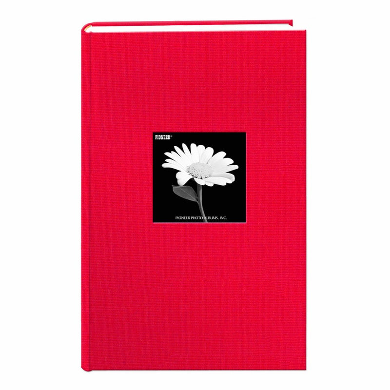 Fabric Frame Cover Photo Album 300 Pockets Hold 4x6 Photos, Apple Red