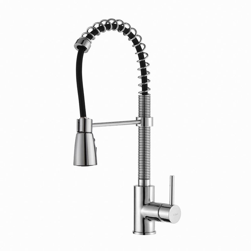 Kraus KPF-1612 Single Lever Pull Down Kitchen Faucet Chrome