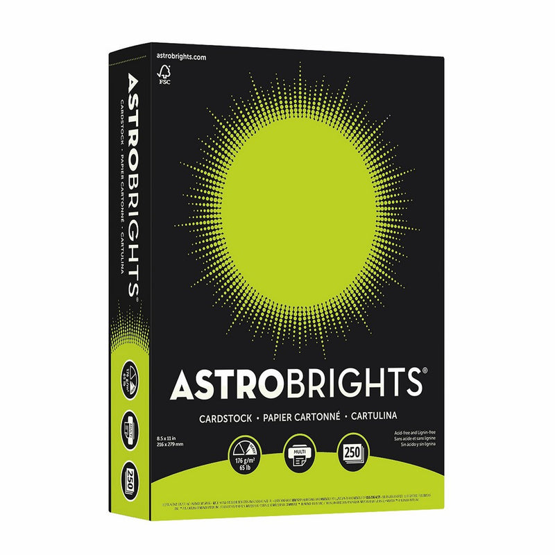 Wausau Astrobrights Premium Cardstock, 8.5 X 11 Inches, Terra Green, 250 Count (21788)