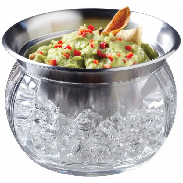 Prodyne Iced Dip-On-Ice Stainless-Steel Serving Bowl