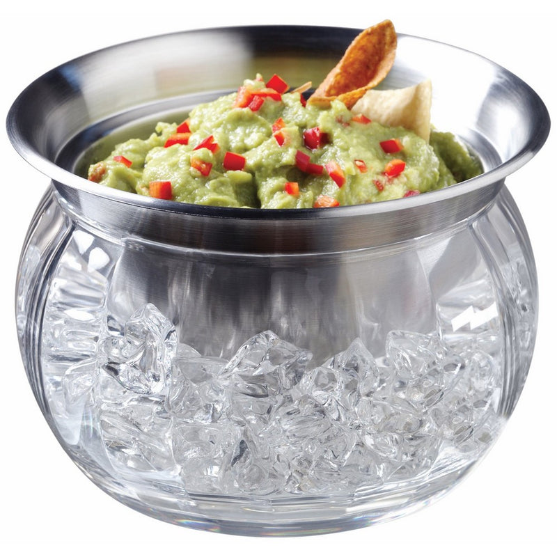 Prodyne Iced Dip-On-Ice Stainless-Steel Serving Bowl