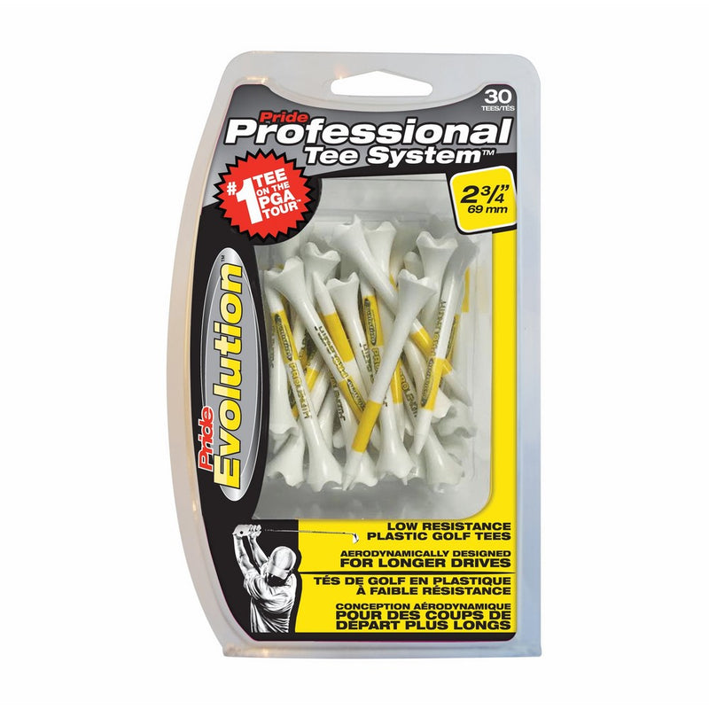 Pride Professional Tee System Evolution Tee, 2-3/4 inch - 30 Count (Yellow)