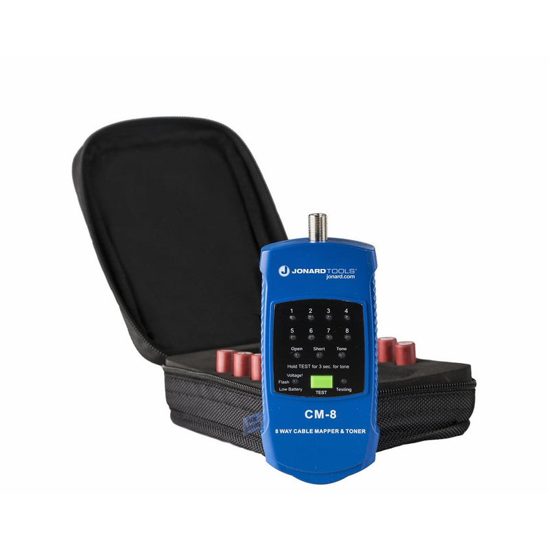 Jonard CM-8 Coax Cable Mapper 8 Way and Toner Kit, Tests Up to 4000' Cable Length