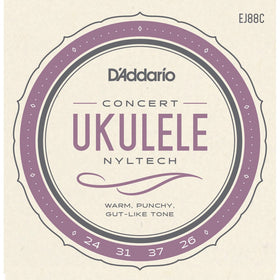 D'Addario EJ88C Nyltech Ukulele Strings, Concert