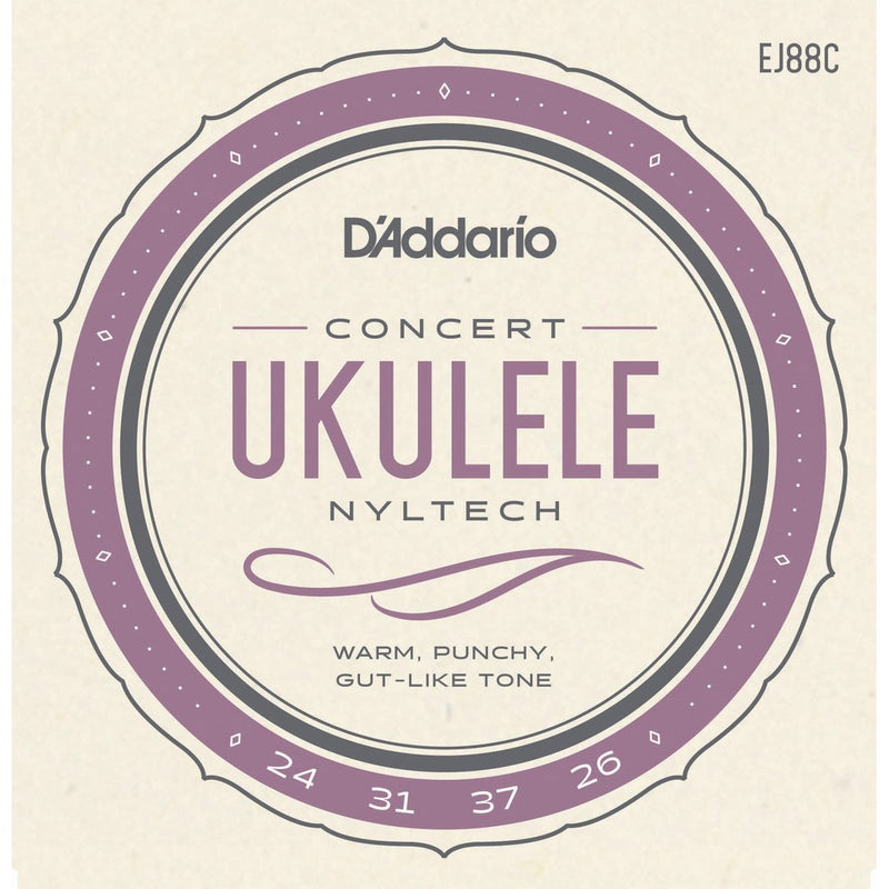 D'Addario EJ88C Nyltech Ukulele Strings, Concert