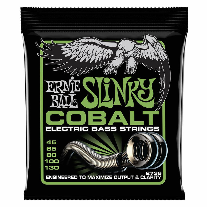 Ernie Ball Cobalt 5-String Regular Slinky Bass Strings, 45-130