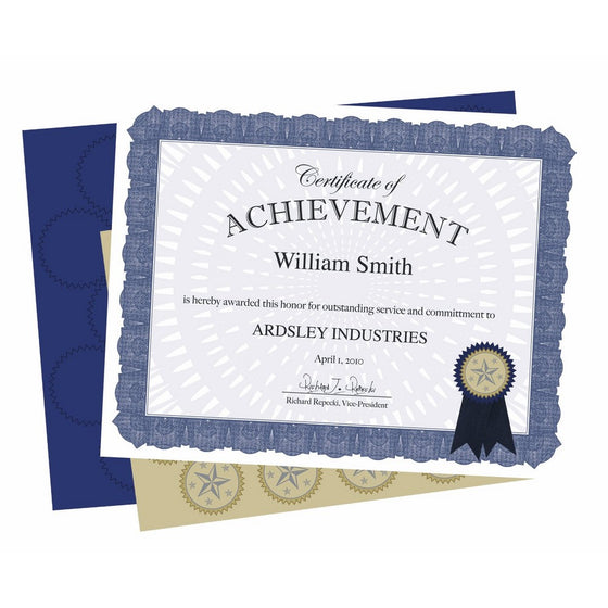 Geographics Certificate Kit Blue Ribbon Acclaim, Pack of 25 (47860)