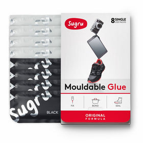 Sugru Moldable Glue - Original Formula - Black & White 8-Pack