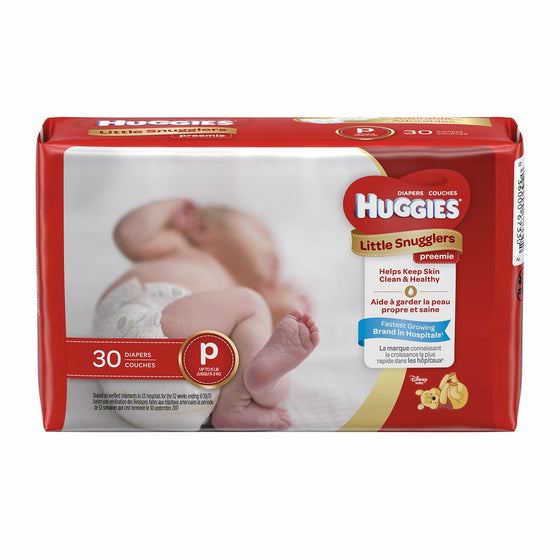 Huggies Little Snugglers Diapers - Preemie - 30 ct