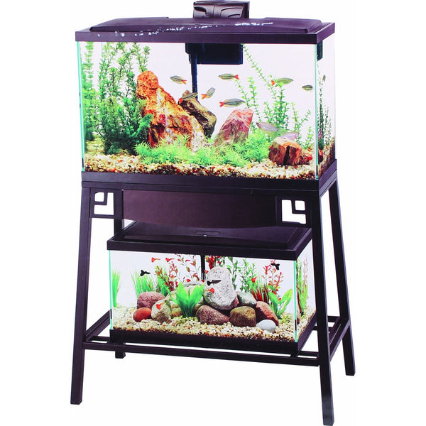 Aqueon Forge Metal Aquarium Stand, 30 by 12-Inch, Black