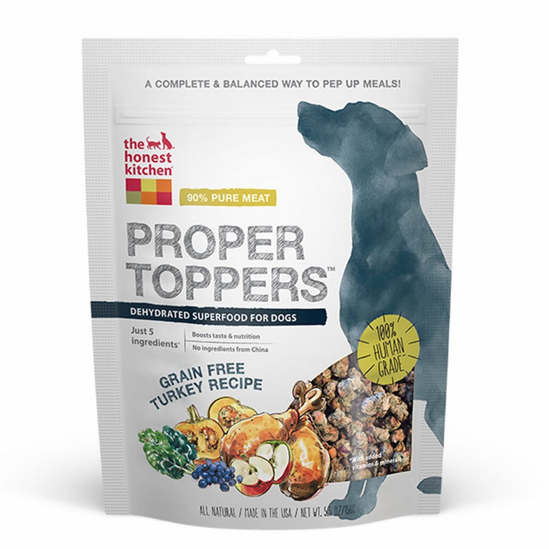 Honest Kitchen The Proper Toppers: Natural Human Grade Dehydrated Dog Superfoods, Grain Free Turkey, 5.5 oz