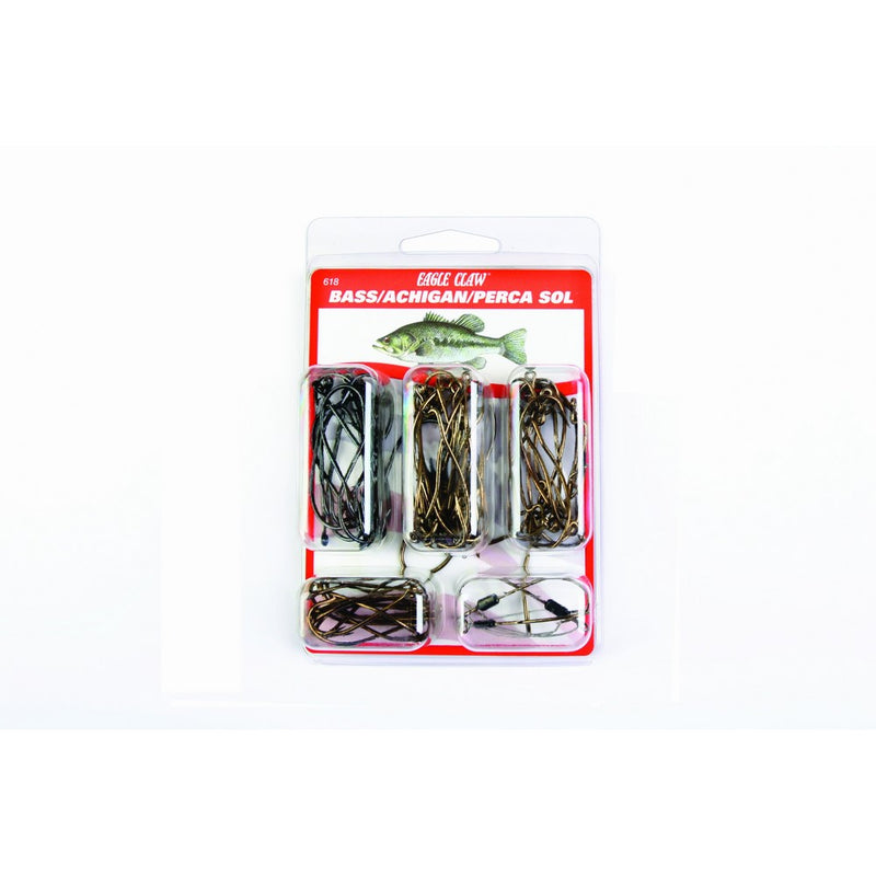 Eagle Claw Bass Assortment Hook, 67 Piece