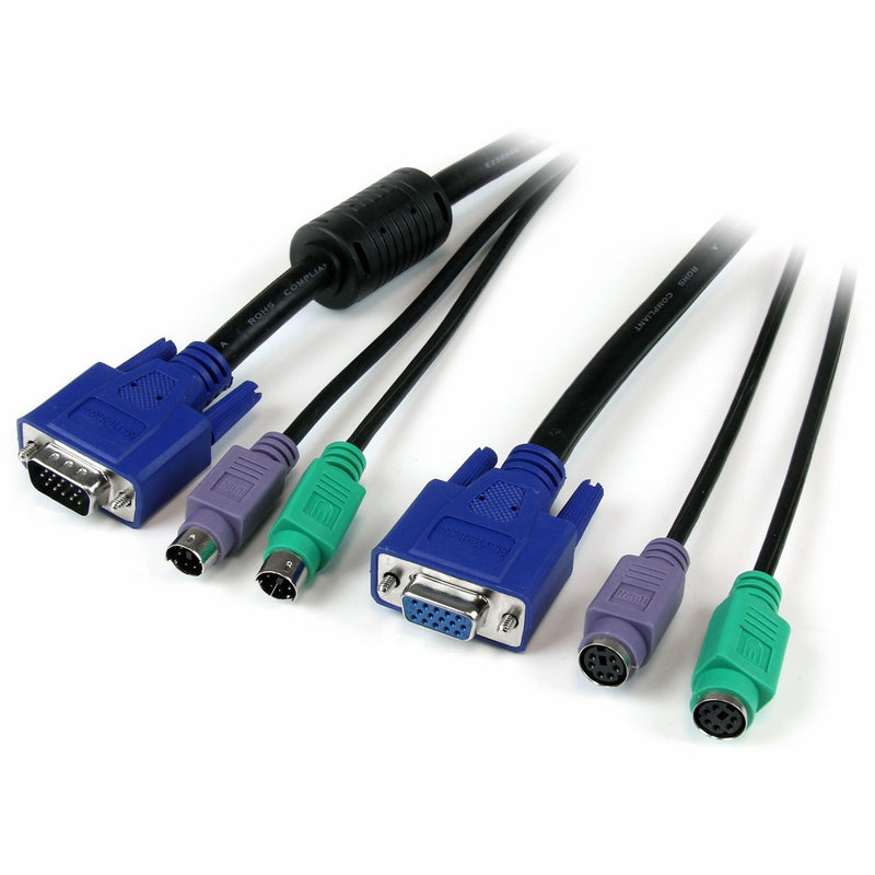 StarTech.com 25 Feet 3-in-1 PS/2 KVM Extension Cable - Black (3N1PSEXT25BK)