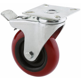Steelex D2610 4-Inch 275-Pound Swivel Double Lock Polyurethane Plate Caster