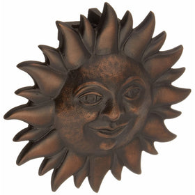 Smiling Sunface Door Knocker - Oiled Bronze (Premium Size)