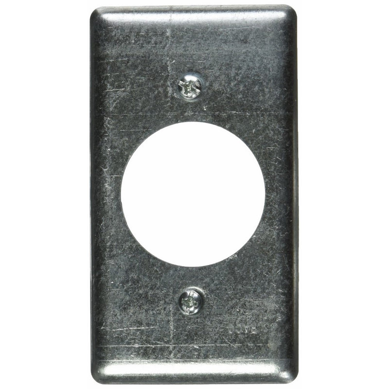 Hubbell-Raco 867 Handy Box Cover with (1) 20A 1.59-Inch Diameter Receptacle