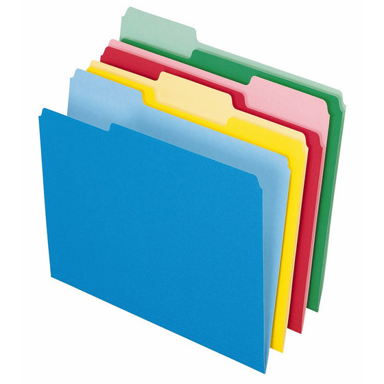 Pendaflex 82300 Colored File Folders, 1/3 Cut Top Tab, Letter, Assorted Colors (Pack of 24)