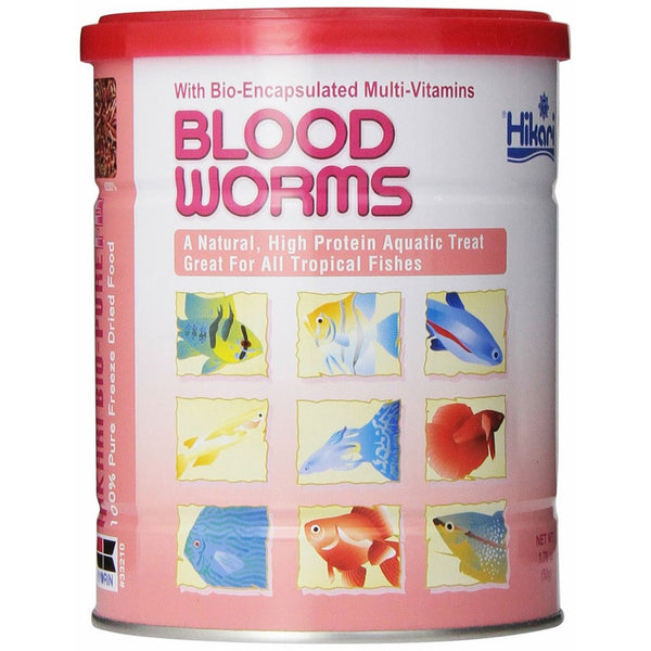HIKARI Bio-Pure Freeze Dried Blood Worms for Pets, 1.58-Ounce