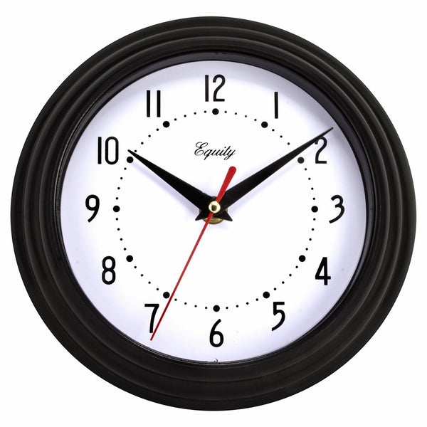 Equity by La Crosse 25013 8 Inch Black Clock