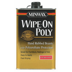 Minwax 40910000 Wipe-On Poly Finish Clear, pint, Satin