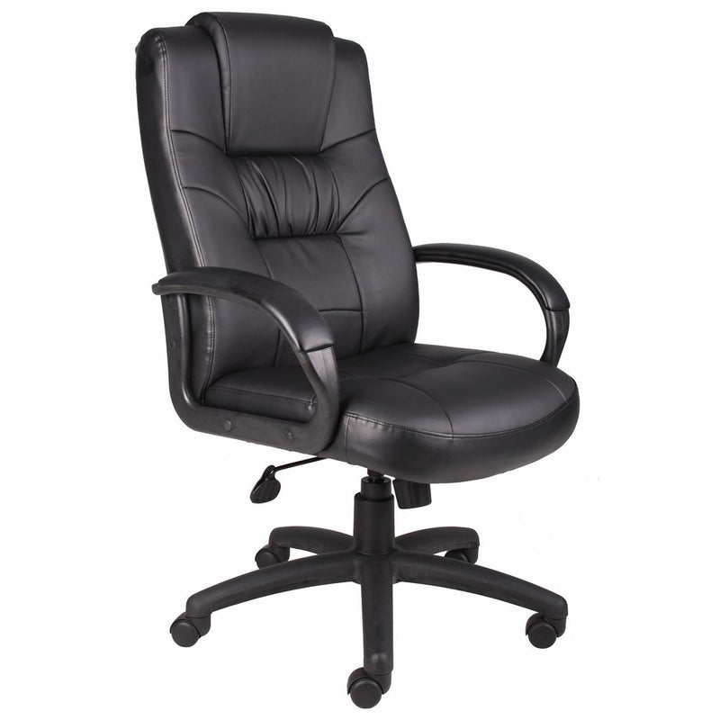 Boss Office Products B7501 Executive High Back LeatherPlus Chair in Black