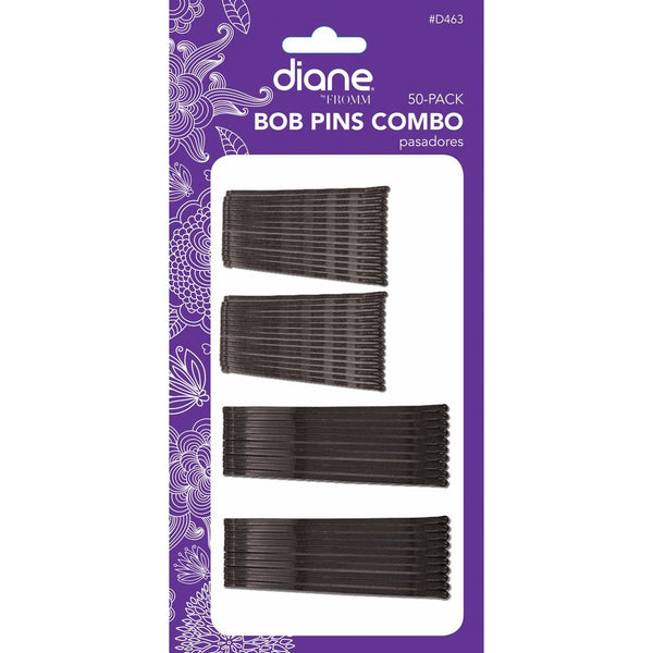 Diane Combo Bob Pins, Black, 50 count