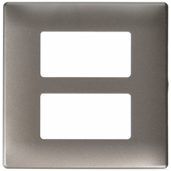 Pass & Seymour SWP262BNBPCC10 2 Gang Screw Less Wall Plate, Plastic, Nickel