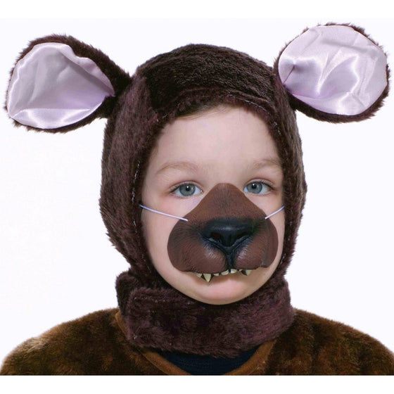 Forum Novelties Child Size Animal Costume Set, Brown Bear Hood and Nose Mask