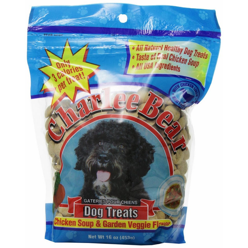 Charlee Bear Chicken Soup & Garden Veggie Dog Treats 16 oz. bag