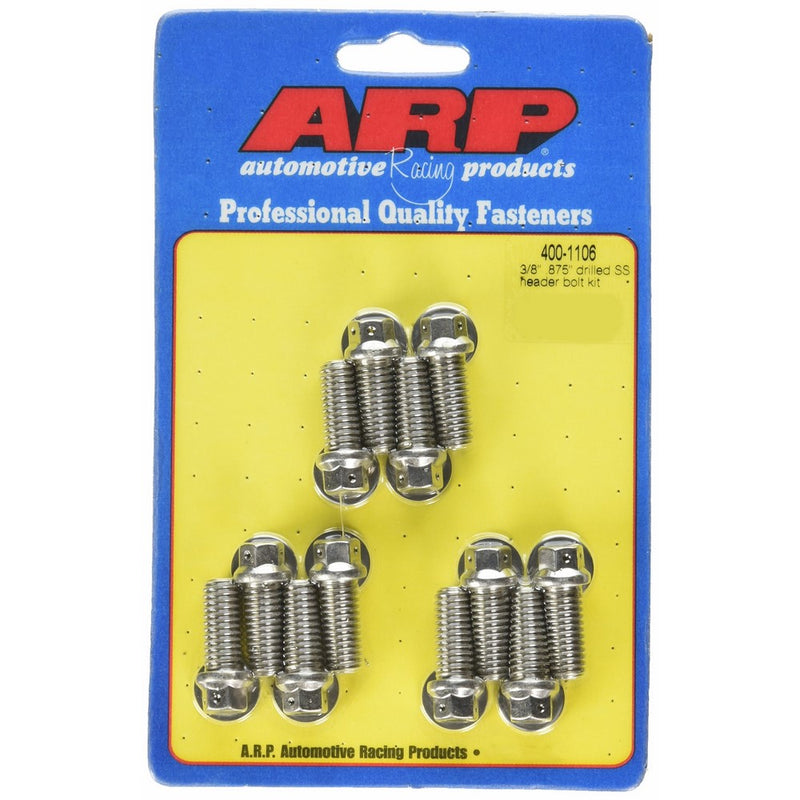 ARP 400-1106 3/8" x .875" UHL Stainless Steel Header Bolt Kit - 12 Piece