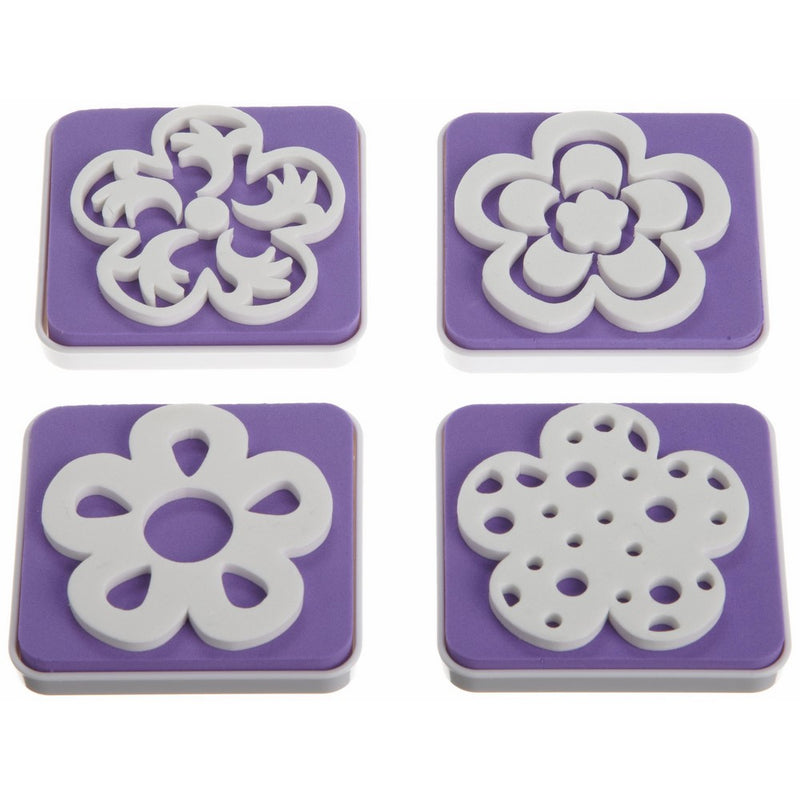 Wilton 4-Piece Flower Stamp Set