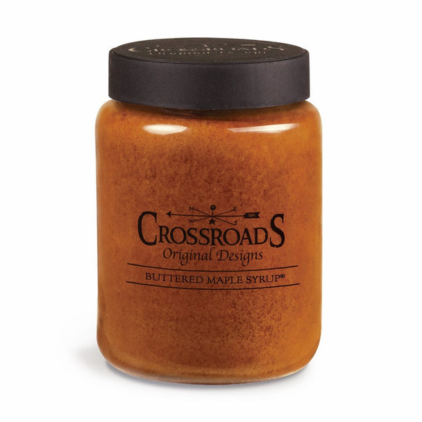 Crossroads Buttered Maple Syrup Scented 2-Wick Candle, 26 Ounce