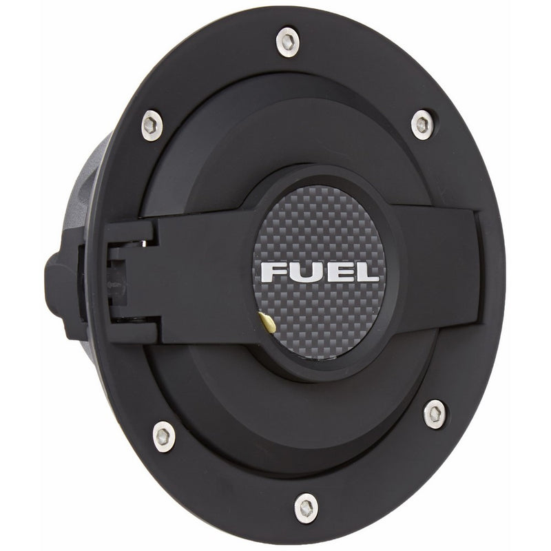 Drake Muscle Cars MO-210001-BLACK Billet Aluminum Fuel Door