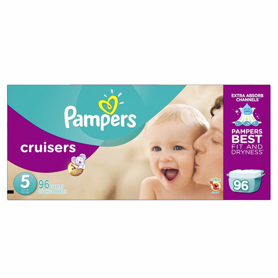 Pampers Cruisers Disposable Diapers Size 5, 96 Count, GIANT