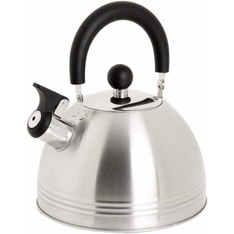 Mr. Coffee Carterton Stainless Steel Whistling Tea Kettle, 1.5-Quart, Silver