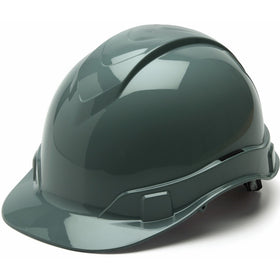 Pyramex Ridgeline Cap Style Hard Hat, 4 Point Ratchet Suspension, Slate Gray