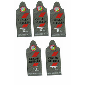 50 Pieces HOME SEWING MACHINE NEEDLES ASSORTMENT (ORGAN 15X1 SIZE#9,12,14, 16, 18) 10pcs per size