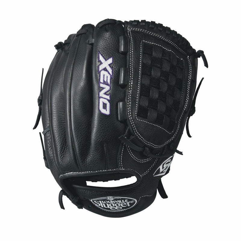 Louisville Slugger Xeno Softball Gloves, Left Hand, 12", Black/White