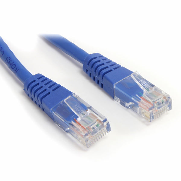 StarTech M45PATCH6BL Cat5e Ethernet Cable - 6 ft - Blue - Patch Cable - Molded Cat5e Cable - Short Network Cable - Ethernet Cord - Cat 5e Cable - 6ft