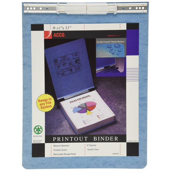 Acco 9.5 Inch Presstex Data Binder, Light Blue, (A7026022A)