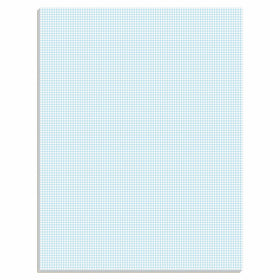 TOPS 33101 Quadrille Pads, 10 Squares/Inch, 8 1/2 x 11, White, 50 Sheets