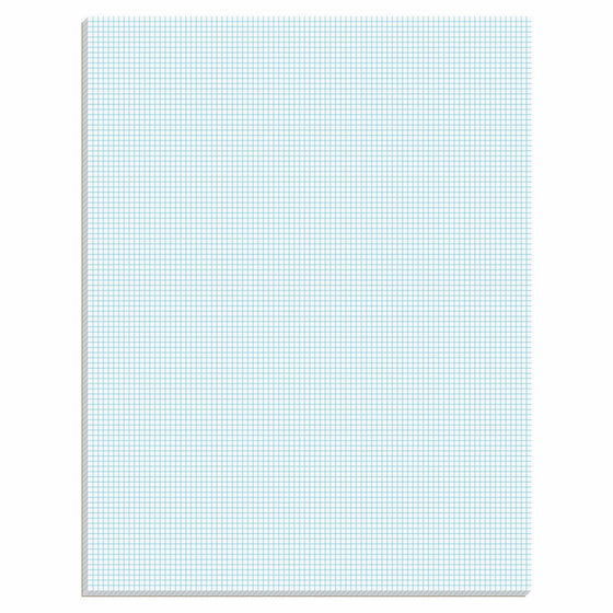 TOPS 33101 Quadrille Pads, 10 Squares/Inch, 8 1/2 x 11, White, 50 Sheets