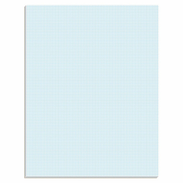 TOPS 33101 Quadrille Pads, 10 Squares/Inch, 8 1/2 x 11, White, 50 Sheets