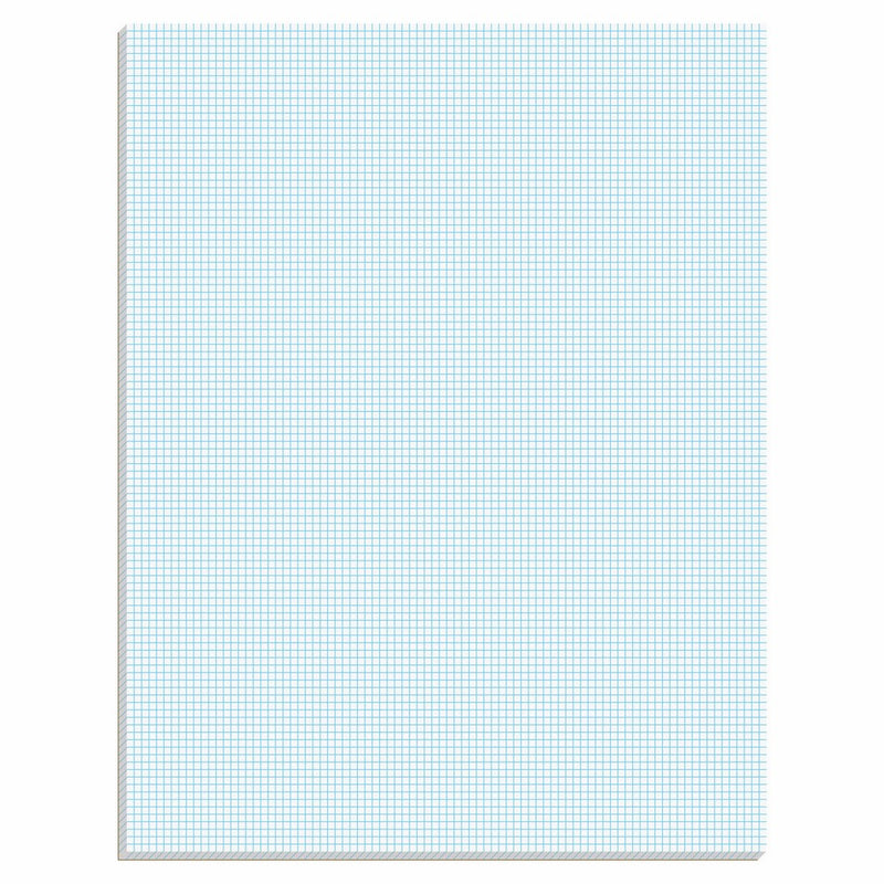 TOPS 33101 Quadrille Pads, 10 Squares/Inch, 8 1/2 x 11, White, 50 Sheets